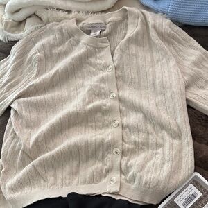 Sincerely Jules Ivory Button-Up Cardigan